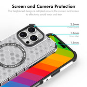 For iPhone 16 Pro ENKAY Hat-Prince Honeycomb MagSafe Shockproof Phone Case with Large Arc Edge Film(Green)