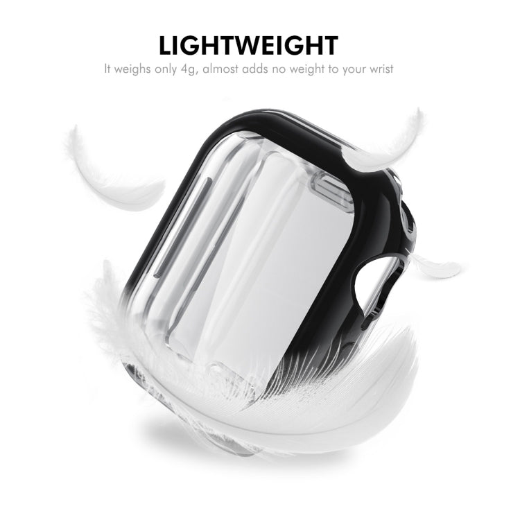 For Apple Watch Series 10 42mm ENKAY Hat-Prince Electroplated Soft TPU Case with Screen Film(Silver)