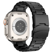 For Apple Watch SE 2023 40mm Three Beads Titanium Alloy Metal Watch Band(Black)