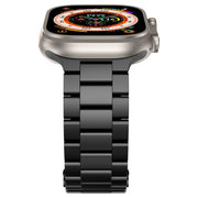 For Apple Watch Series 7 41mm Three Beads Titanium Alloy Metal Watch Band(Black)