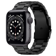 For Apple Watch Series 6 40mm Three Beads Titanium Alloy Metal Watch Band(Black)