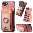 For iPhone 16e Retro Splitable Magnetic Stand Card Bag Leather Phone Case(Pink) - iPhone 16e Cases by PMC TechLife | Online Shopping South Africa | PMC TechLife | Buy Now Pay Later Mobicred