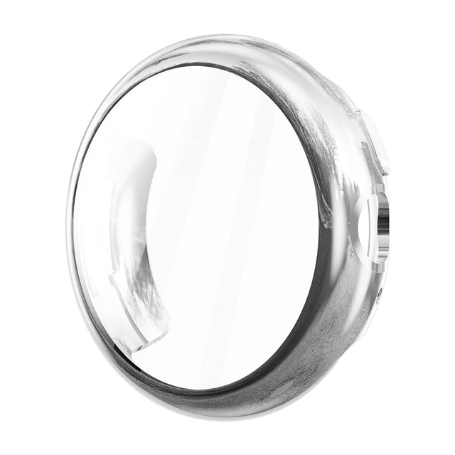 For Google Pixel Watch 3 45mm ENKAY Hat-Prince Full Coverage Electroplated Soft TPU Case with Screen Protection(Silver)
