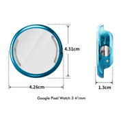 For Google Pixel Watch 3 41mm ENKAY Hat-Prince Full Coverage Electroplated Soft TPU Case with Screen Protection(Transparent)