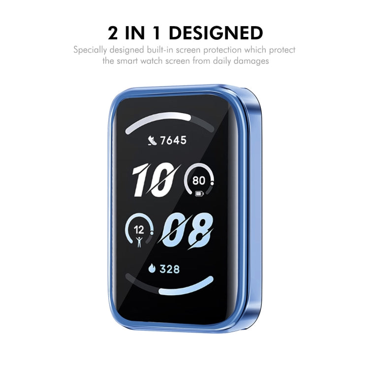 For Honor Band 9 ENKAY Hat-Prince Full Coverage Electroplated Soft TPU Case with Screen Protection(Black)
