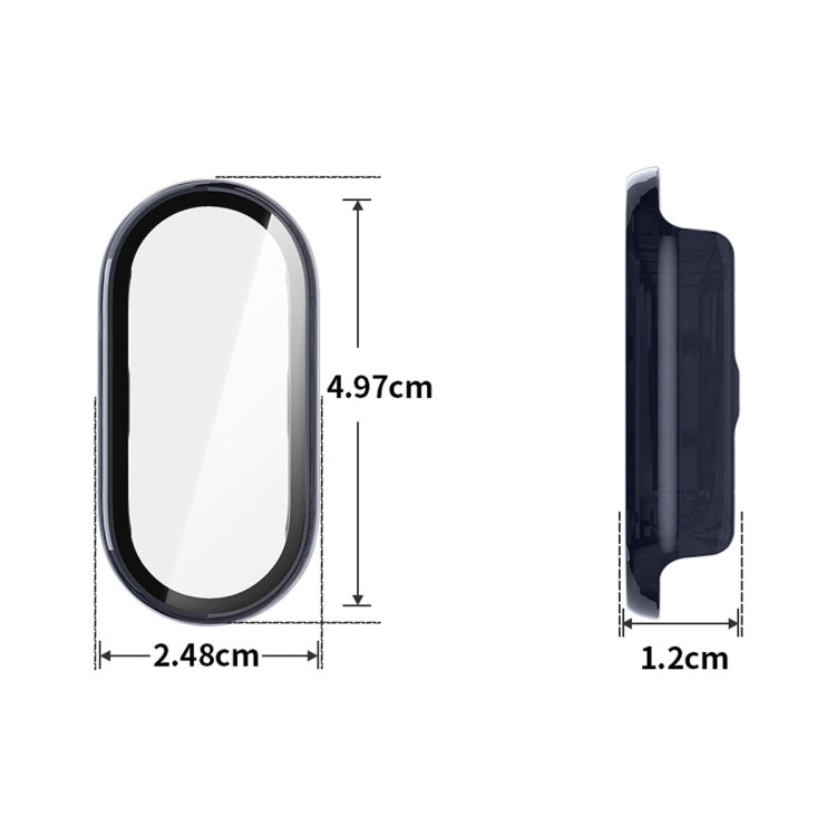 For Xiaomi Smart Band 9 / 9 NFC ENKAY Hat-Prince PC Frame Watch Protective Case with Tempered Film(White)