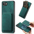 For iPhone 16e Retro Leather Card Bag Magnetic Phone Case(Green) - iPhone 16e Cases by PMC TechLife | Online Shopping South Africa | PMC TechLife | Buy Now Pay Later Mobicred