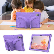 For Lenovo Tab M10 Plus TB-X606F 10.3 Butterfly Bracket EVA Shockproof Tablet Case(Light Purple)