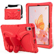 For Lenovo Tab M10 Plus TB-X606F 10.3 Butterfly Bracket EVA Shockproof Tablet Case(Red) - Lenovo by PMC TechLife | Online Shopping South Africa | PMC TechLife | Buy Now Pay Later Mobicred