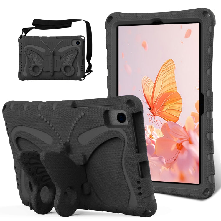 For Lenovo Tab K10 TB-X6C6F 10.3 Butterfly Bracket EVA Shockproof Tablet Case(Black)