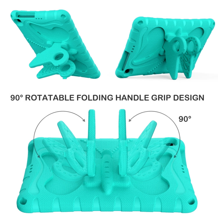 For Lenovo Tab M10 HD TB-328 10.1 Butterfly Bracket EVA Shockproof Tablet Case(Mint Green)
