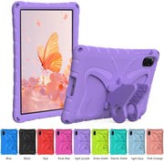 For Honor Pad X9 Butterfly Bracket EVA Shockproof Tablet Case(Light Purple)