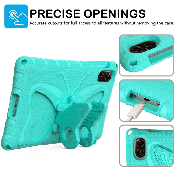 For Honor Pad X9 Butterfly Bracket EVA Shockproof Tablet Case(Mint Green)