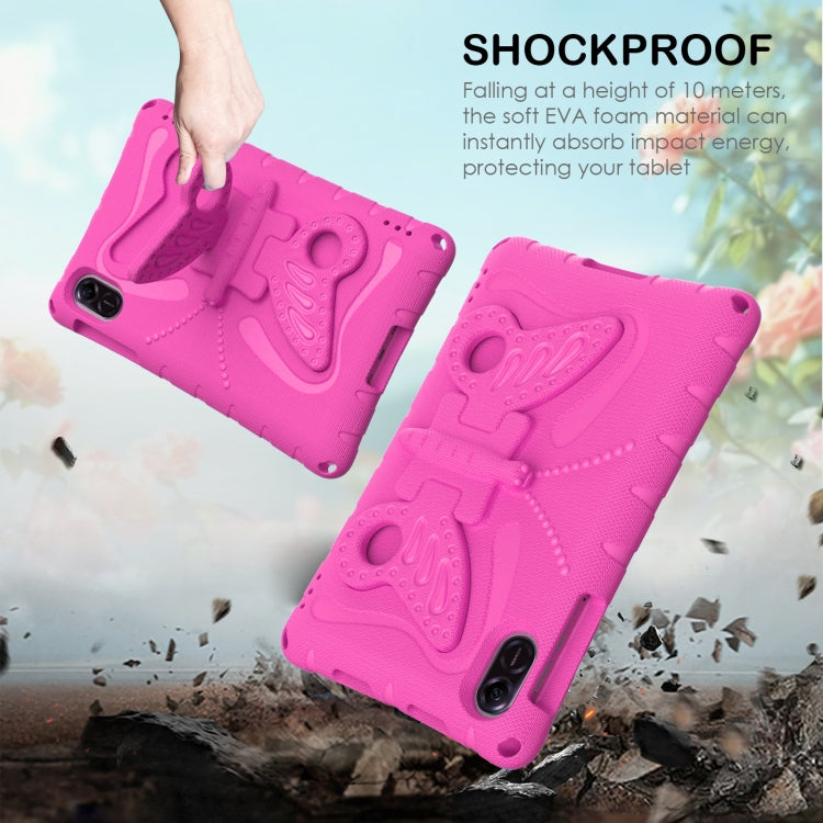 For Honor Pad X9 Butterfly Bracket EVA Shockproof Tablet Case(Rose Red)