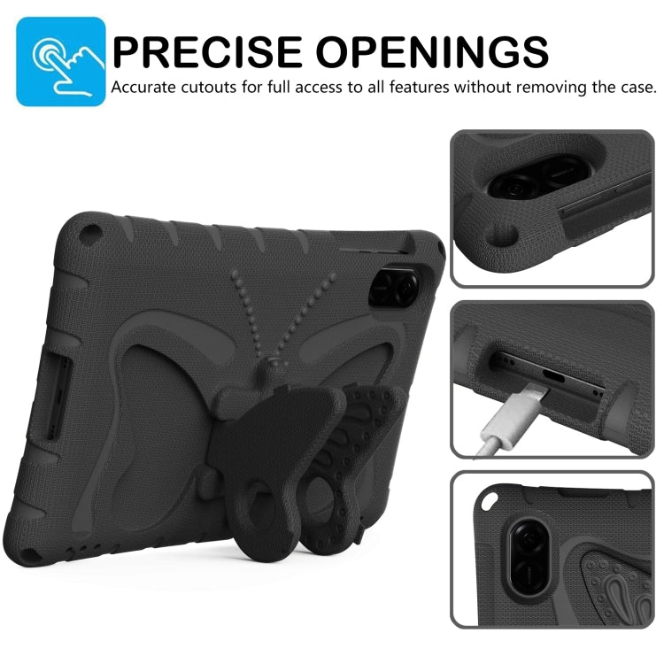 For Honor Pad X8 Pro 11.5 Butterfly Bracket EVA Shockproof Tablet Case(Black)