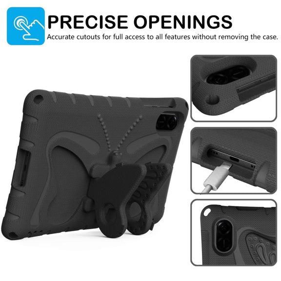 For Honor Pad X8 Pro 11.5 Butterfly Bracket EVA Shockproof Tablet Case(Black)