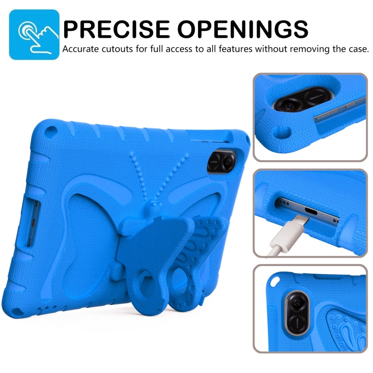 For Honor Pad X8 Pro 11.5 Butterfly Bracket EVA Shockproof Tablet Case(Blue)