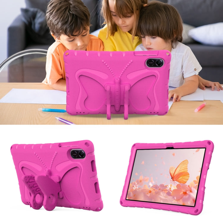 For Honor Pad X8 Pro 11.5 Butterfly Bracket EVA Shockproof Tablet Case(Rose Red)