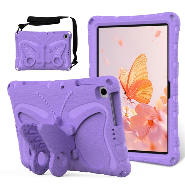 For Honor Pad X8 / X8 Lite 10.1 Butterfly Bracket EVA Shockproof Tablet Case(Light Purple)