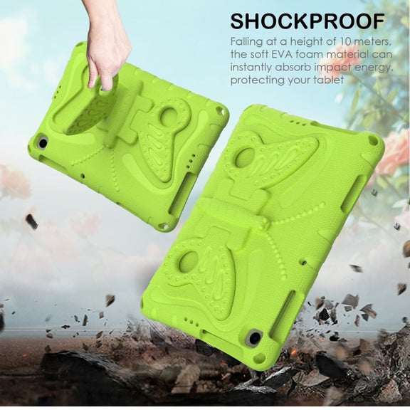For Honor Pad X8 / X8 Lite 10.1 Butterfly Bracket EVA Shockproof Tablet Case(Grass Green)