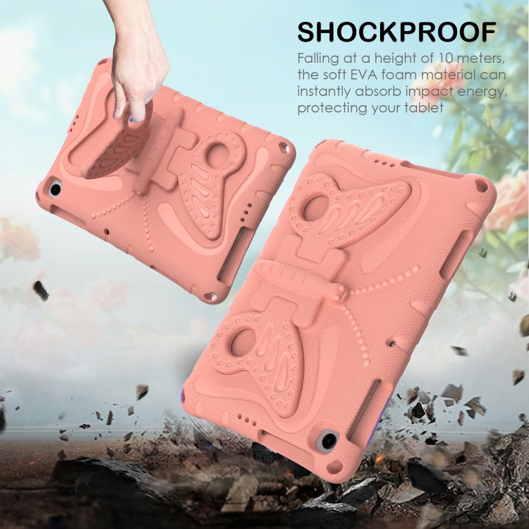 For Honor Pad X6 / Enjoy Tablet 2 Butterfly Bracket EVA Shockproof Tablet Case(Pink Orange)