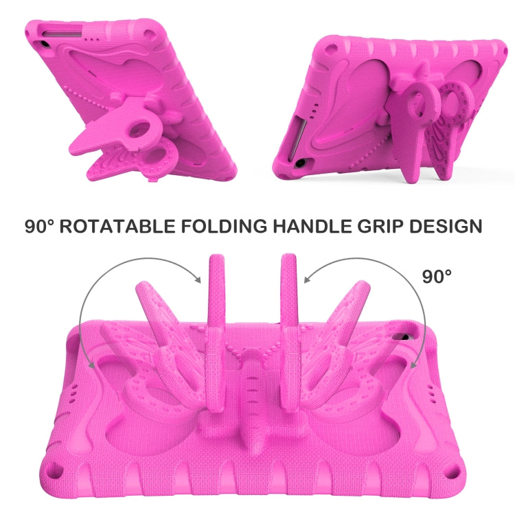 For Honor Pad X6 / Enjoy Tablet 2 Butterfly Bracket EVA Shockproof Tablet Case(Rose Red)