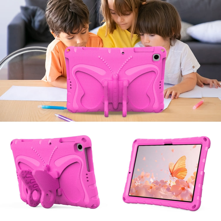 For Honor Pad X6 / Enjoy Tablet 2 Butterfly Bracket EVA Shockproof Tablet Case(Rose Red)