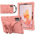 For Honor Tablet V7 11 2021 Butterfly Bracket EVA Shockproof Tablet Case(Pink Orange) - Honor by PMC TechLife | Online Shopping South Africa | PMC TechLife | Buy Now Pay Later Mobicred