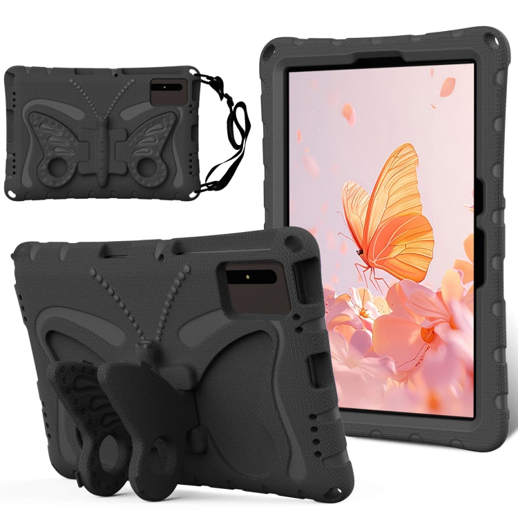 For Honor Tablet V7 11 2021 Butterfly Bracket EVA Shockproof Tablet Case(Black)
