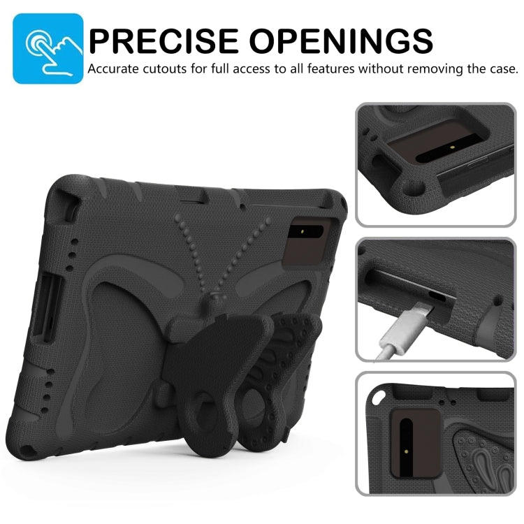 For Honor Tablet V7 11 2021 Butterfly Bracket EVA Shockproof Tablet Case(Black)