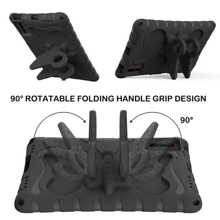 For Honor Tablet V7 11 2021 Butterfly Bracket EVA Shockproof Tablet Case(Black)
