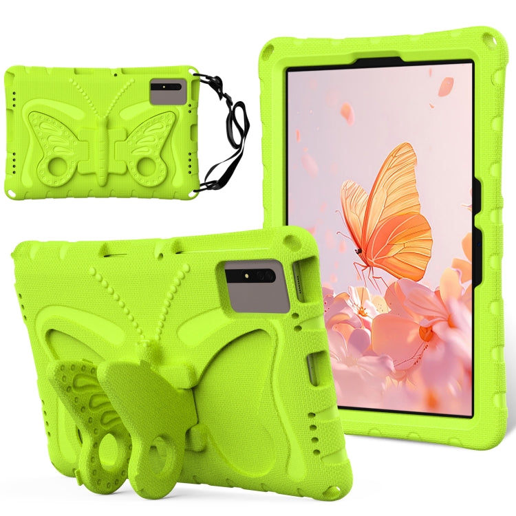 For Honor Tablet V7 11 2021 Butterfly Bracket EVA Shockproof Tablet Case(Grass Green)