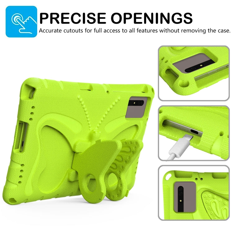 For Honor Tablet V7 11 2021 Butterfly Bracket EVA Shockproof Tablet Case(Grass Green)