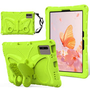 For Honor Tablet V7 11 2021 Butterfly Bracket EVA Shockproof Tablet Case(Grass Green)