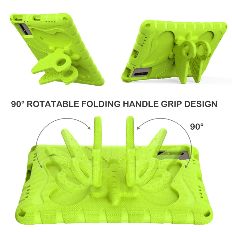 For Honor Tablet V7 11 2021 Butterfly Bracket EVA Shockproof Tablet Case(Grass Green)