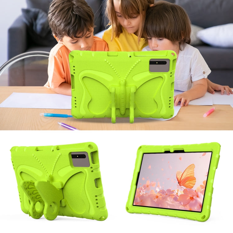 For Honor Tablet V7 11 2021 Butterfly Bracket EVA Shockproof Tablet Case(Grass Green)