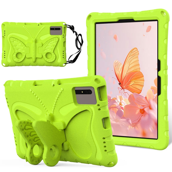 For Honor Tablet V7 11 2021 Butterfly Bracket EVA Shockproof Tablet Case(Grass Green)