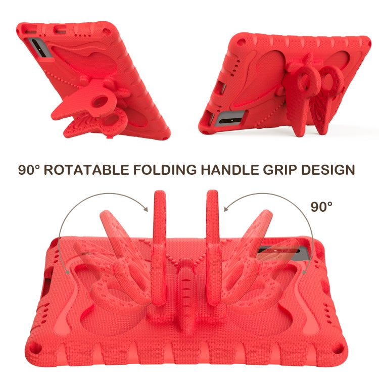 For Honor Tablet V7 11 2021 Butterfly Bracket EVA Shockproof Tablet Case(Red)