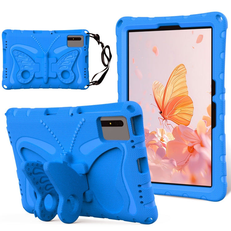 For Honor Tablet V7 11 2021 Butterfly Bracket EVA Shockproof Tablet Case(Blue)