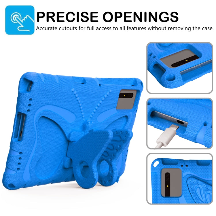 For Honor Tablet V7 11 2021 Butterfly Bracket EVA Shockproof Tablet Case(Blue)