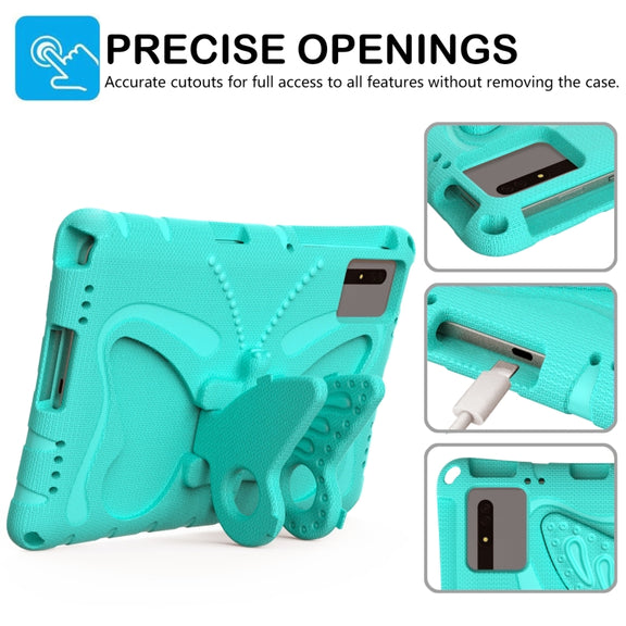For Honor Tablet V7 11 2021 Butterfly Bracket EVA Shockproof Tablet Case(Mint Green)