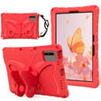 For Huawei MatePad SE 11 2024 Butterfly Bracket EVA Shockproof Tablet Case(Red) - Huawei by PMC TechLife | Online Shopping South Africa | PMC TechLife | Buy Now Pay Later Mobicred
