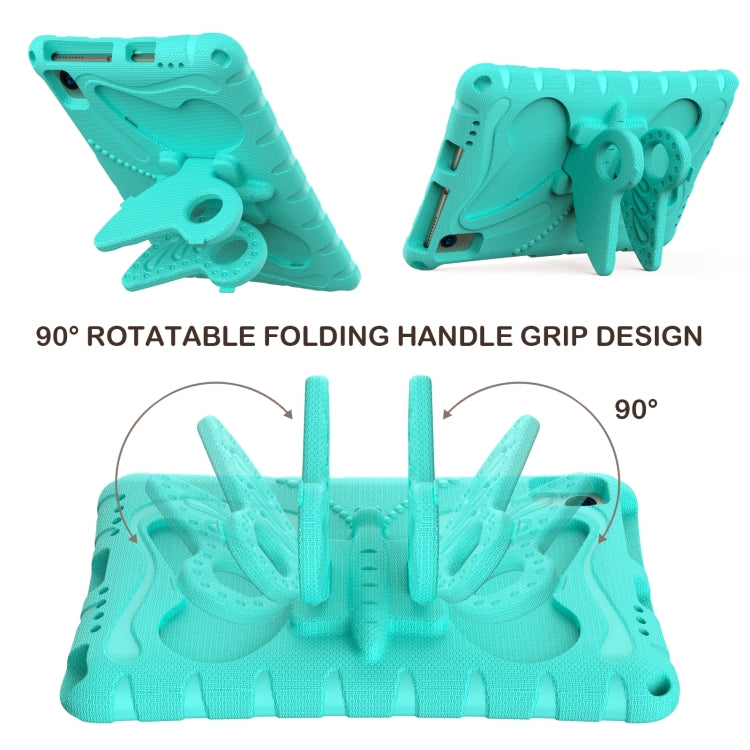 For Huawei MatePad 10.4 Butterfly Bracket EVA Shockproof Tablet Case(Mint Green)