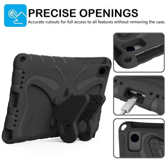 For Huawei MatePad SE 10.4 Butterfly Bracket EVA Shockproof Tablet Case(Black)