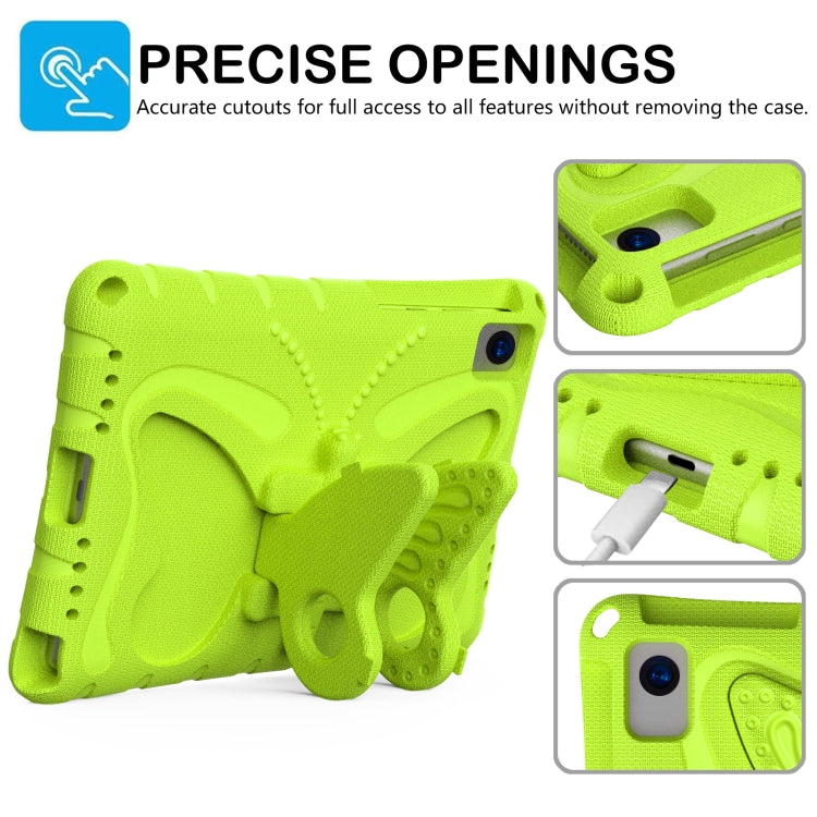 For Huawei MatePad SE 10.4 Butterfly Bracket EVA Shockproof Tablet Case(Grass Green)