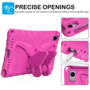 For Huawei MatePad SE 10.4 Butterfly Bracket EVA Shockproof Tablet Case(Rose Red)