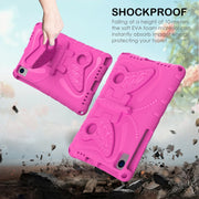 For Huawei MatePad SE 10.4 Butterfly Bracket EVA Shockproof Tablet Case(Rose Red)