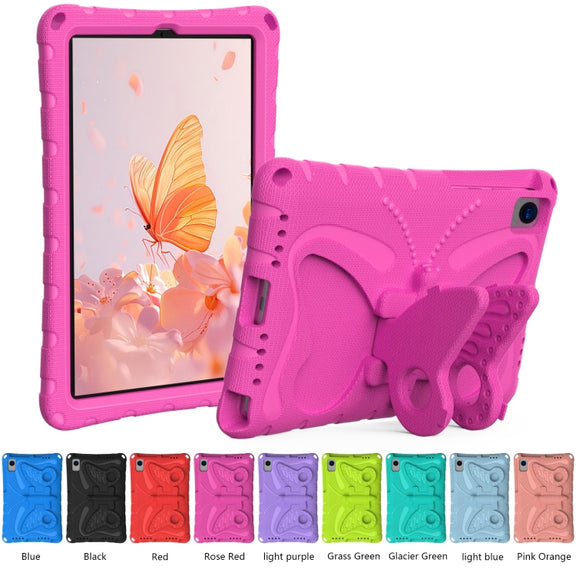For Huawei MatePad SE 10.4 Butterfly Bracket EVA Shockproof Tablet Case(Rose Red)