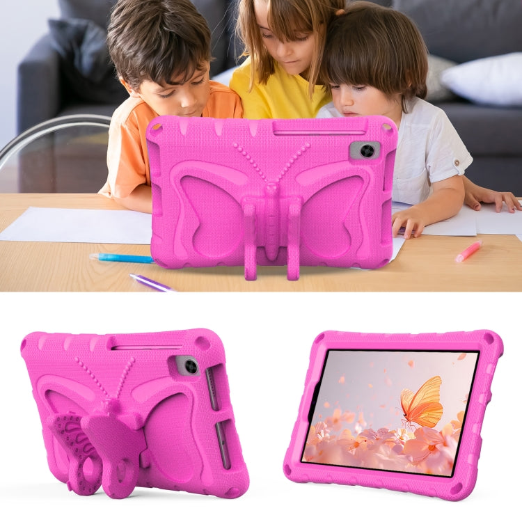 For TCL Tab 8 LE / WiFi 2023 Butterfly Bracket EVA Shockproof Tablet Case(Rose Red)