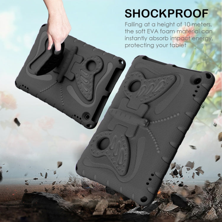 For Amazon Kindle Fire Max 11 2023 Butterfly Bracket EVA Shockproof Tablet Case(Black)